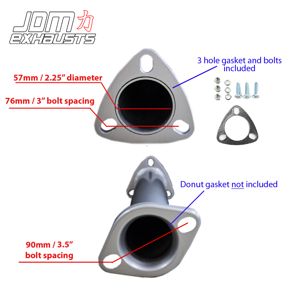 HONDA CIVIC EG / EK 92-00 VTI UK VTEC DECAT EXHAUST PIPE 2.25" DIRECT FIT - Image 2